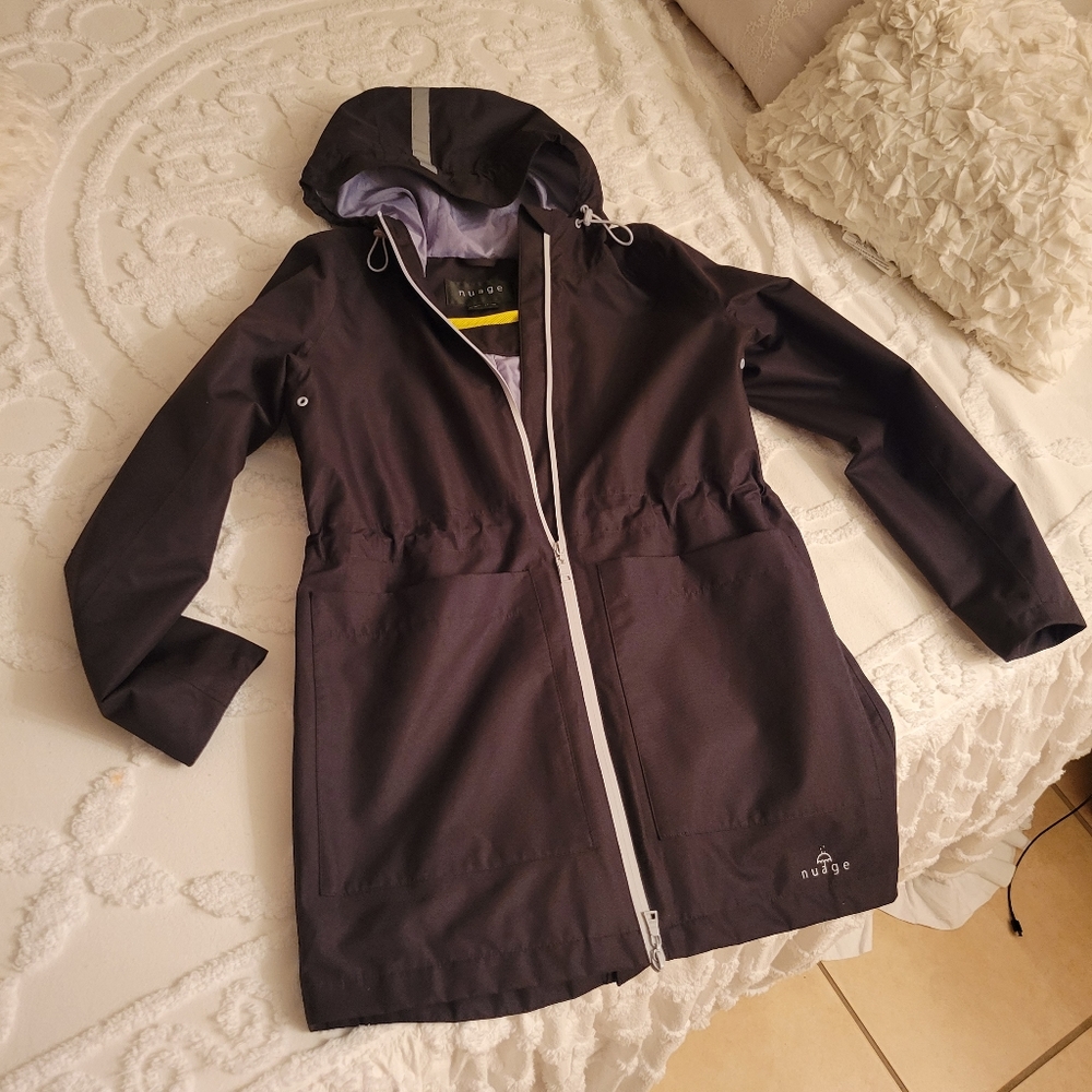 Black Rain Coat Waterproof Women's XS Like New